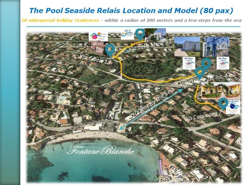 Pool Seaside Relais, Deluxe Villas Up To 90 Pax - Ville Ninfea, Marea, Rosa E Cassiopea フォンターネ・ビアンケ エクステリア 写真