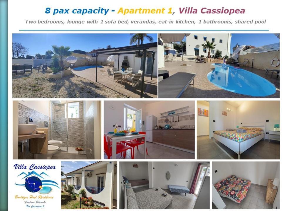 Pool Seaside Relais - Ville Ninfea, Marea, Rosa E Cassiopea フォンターネ・ビアンケ エクステリア 写真